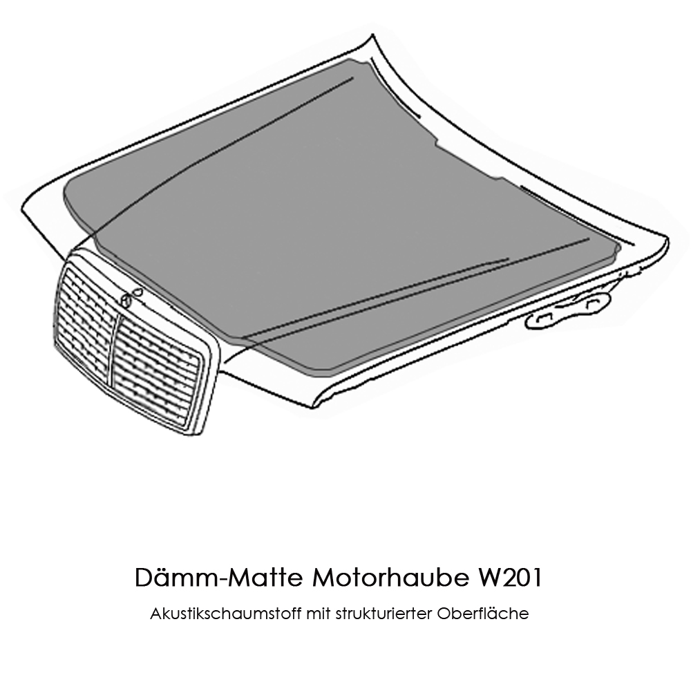 Motorhauben-Dämmun Dämm-Matte W201 190-er